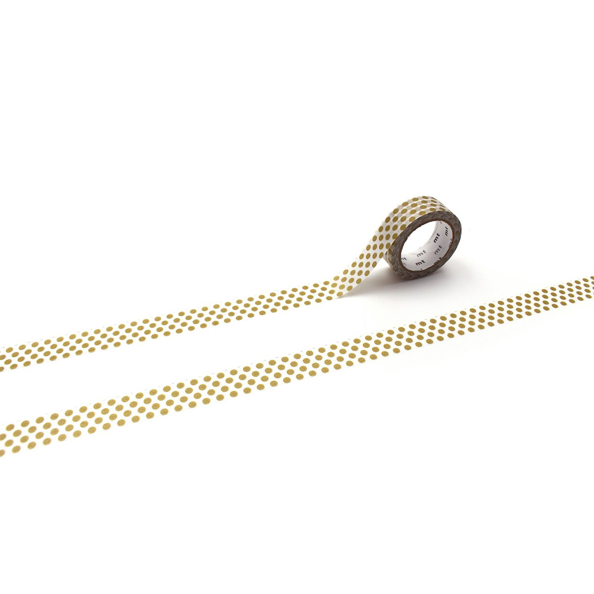 カモ井／マスキングテープ　ｍｔ　１Ｐ　ドット・金　ＭＴ０１Ｄ３６５Ｒ