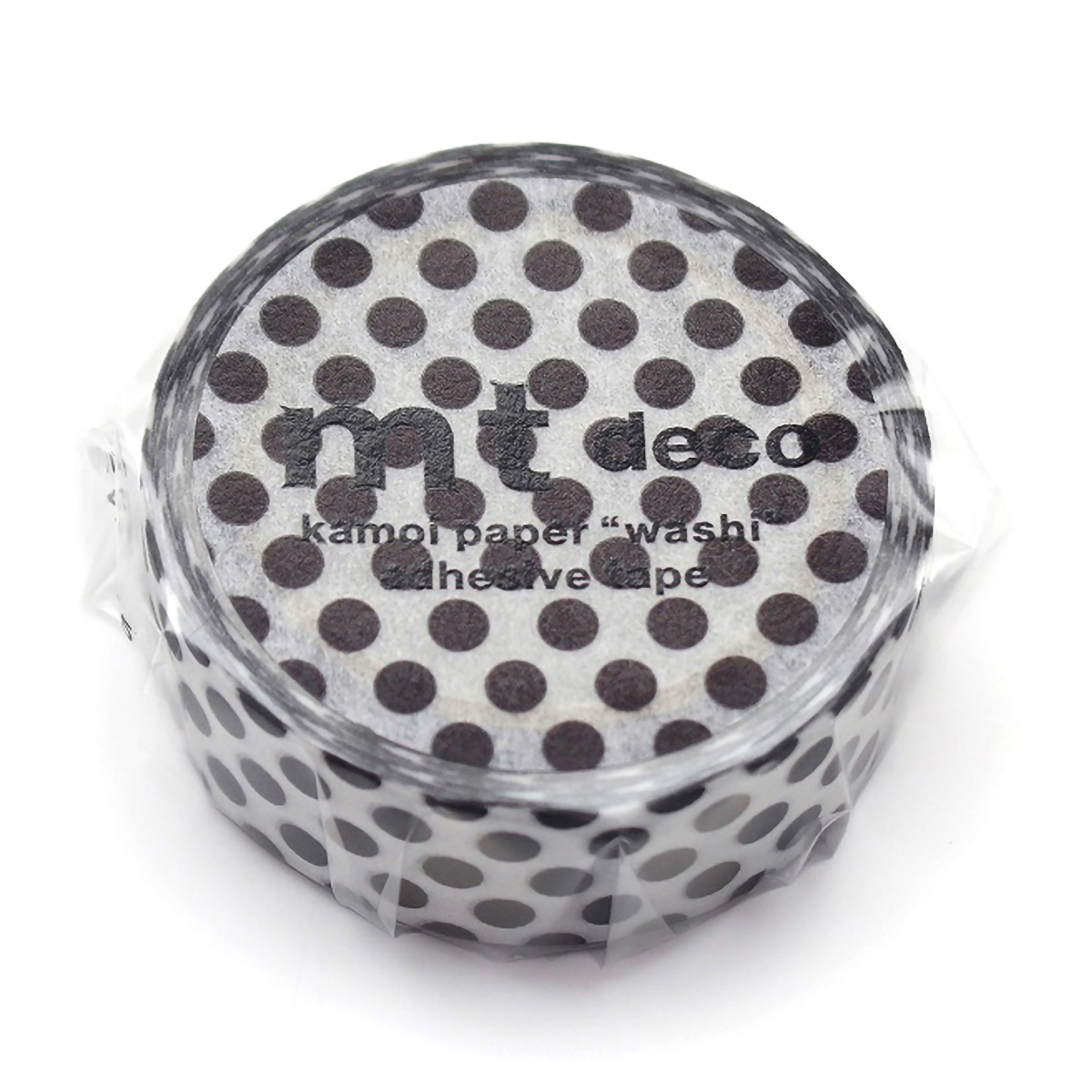 カモ井／マスキングテープ　ｍｔ　１Ｐ　ドット・ブラック　ＭＴ０１Ｄ３６８Ｒ
