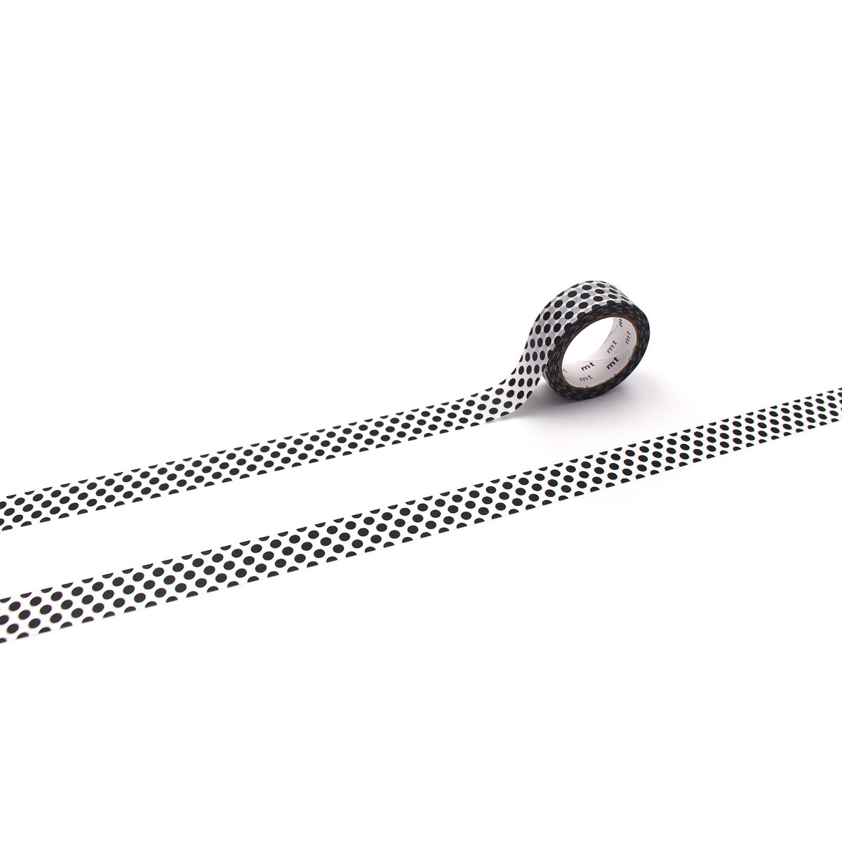 カモ井／マスキングテープ　ｍｔ　１Ｐ　ドット・ブラック　ＭＴ０１Ｄ３６８Ｒ