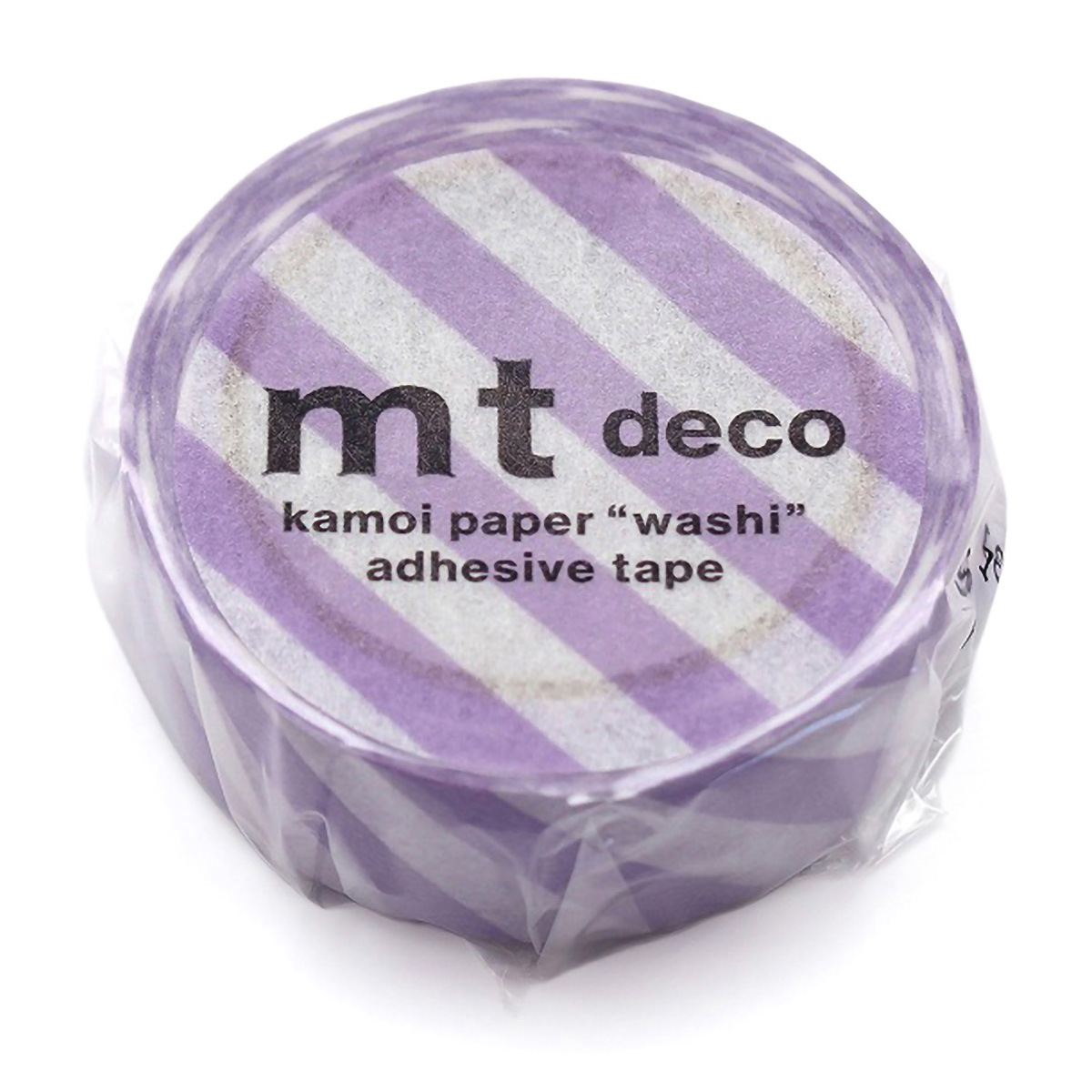 カモ井／マスキングテープ　ｍｔ　１Ｐ　ストライプ・ライラック　ＭＴ０１Ｄ３７６Ｒ