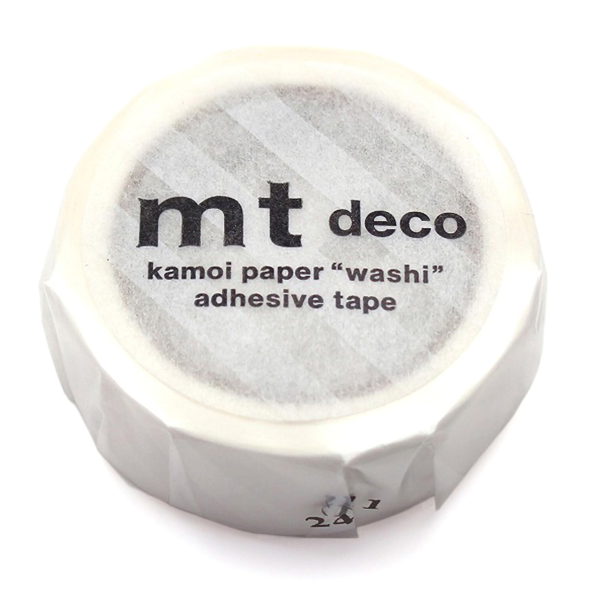 カモ井／マスキングテープ　ｍｔ　１Ｐ　ストライプ・ホワイト　ＭＴ０１Ｄ３７９Ｒ