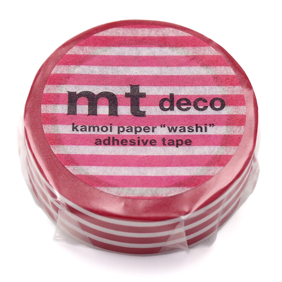 カモ井／マスキングテープ　ｍｔ　１Ｐ　ボーダー・フランボワーズ　ＭＴ０１Ｄ３８３Ｒ