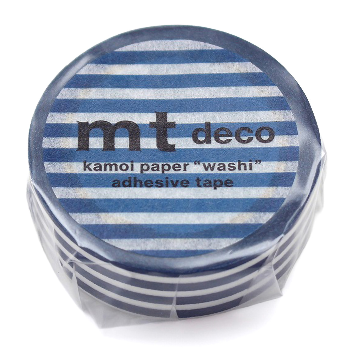 カモ井／マスキングテープ　ｍｔ　１Ｐ　ボーダー・インディゴ　ＭＴ０１Ｄ３８６Ｒ