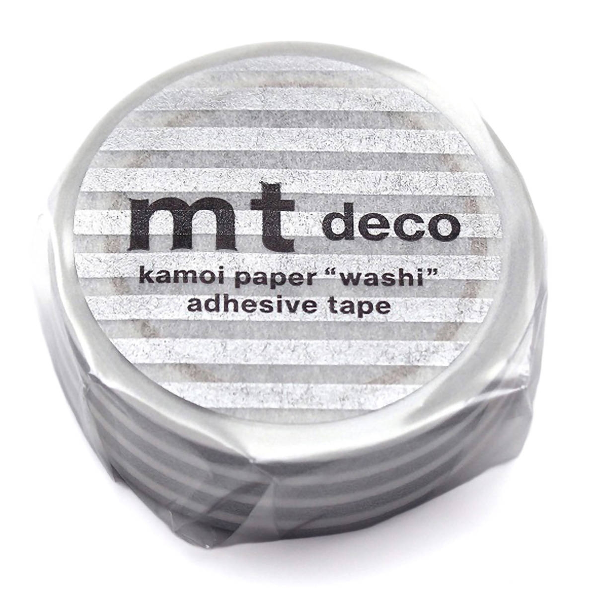 カモ井／マスキングテープ　ｍｔ　１Ｐ　ボーダー・銀　ＭＴ０１Ｄ３９１Ｒ