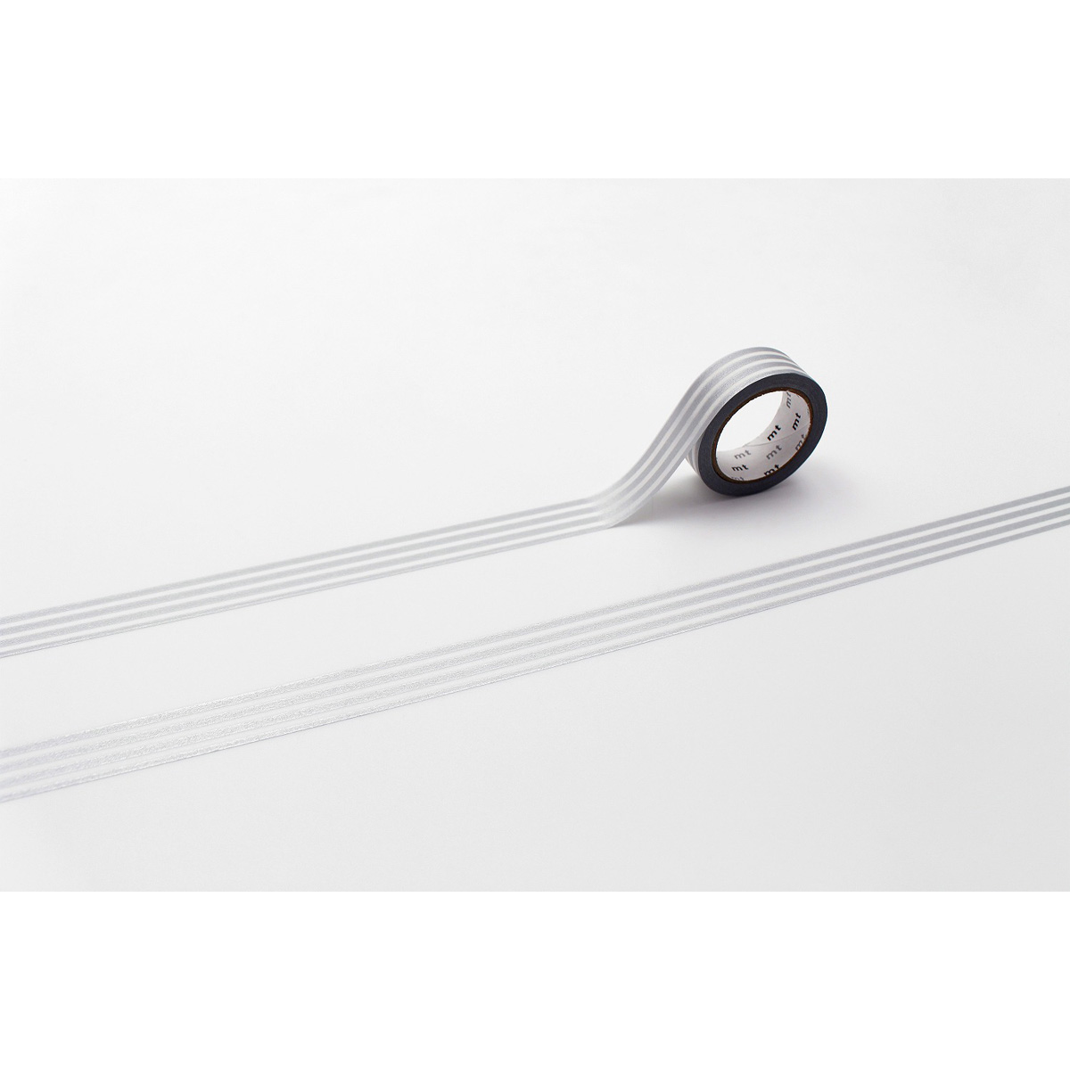 カモ井／マスキングテープ　ｍｔ　１Ｐ　ボーダー・銀　ＭＴ０１Ｄ３９１Ｒ