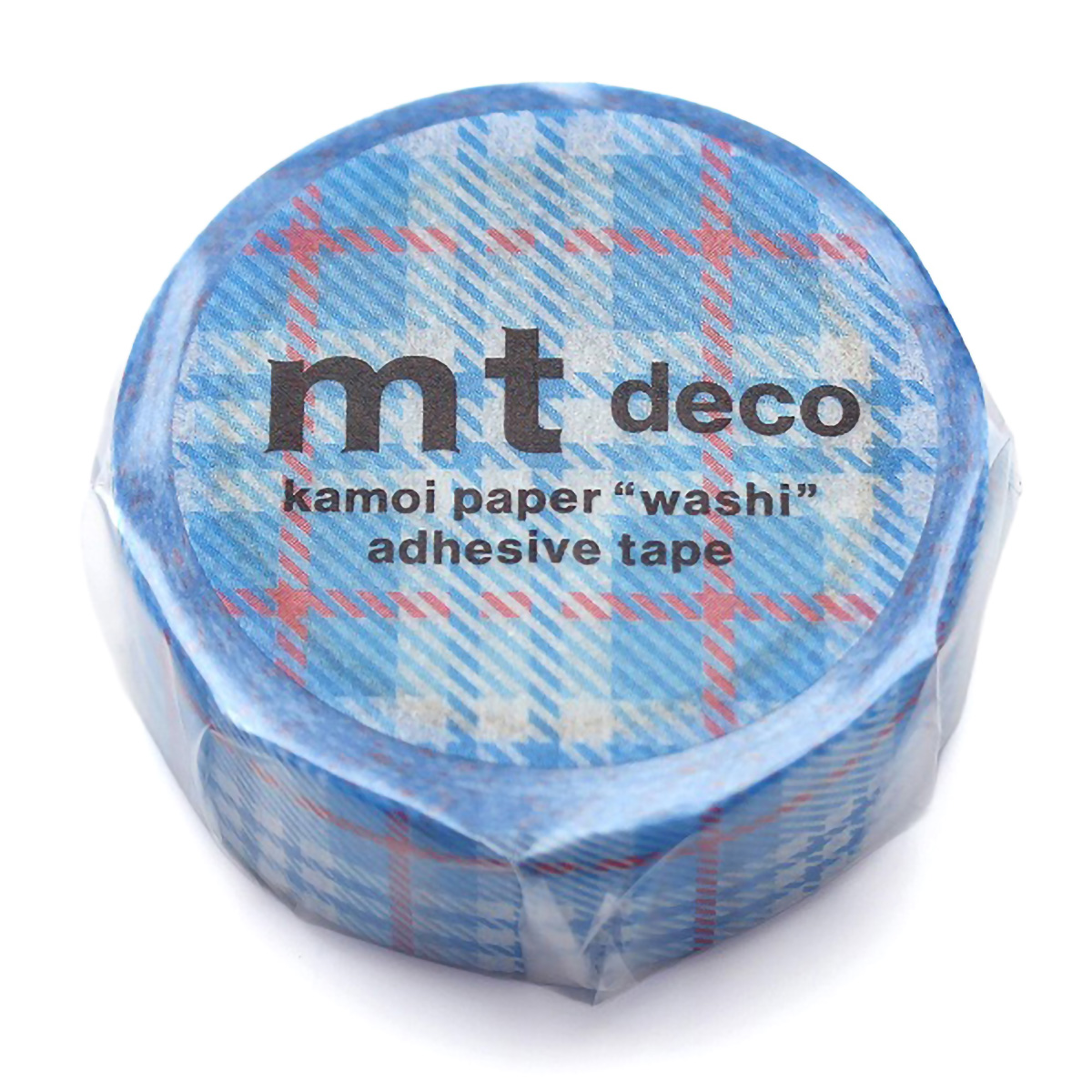 カモ井／マスキングテープ　ｍｔ　１Ｐ　チェック・ライトブルー　ＭＴ０１Ｄ４２１Ｒ
