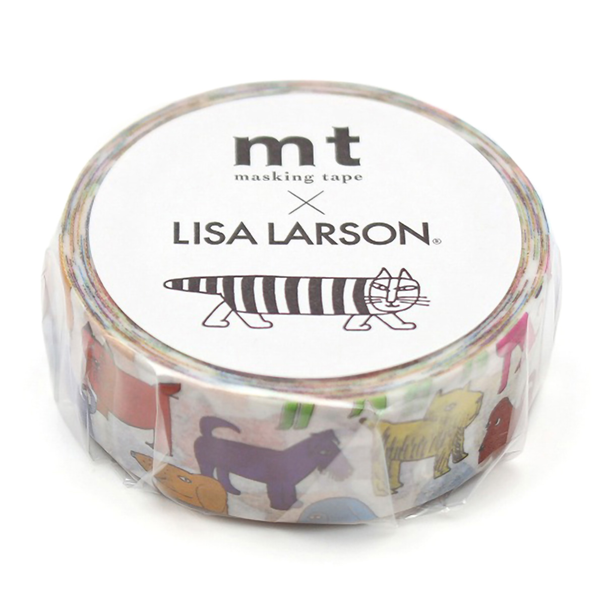 カモ井／マスキングテープ　ｍｔ　Ｌｉｓａ　Ｌａｒｓｏｎ　カラフルドッグ　ＭＴＬＩＳＡ１７