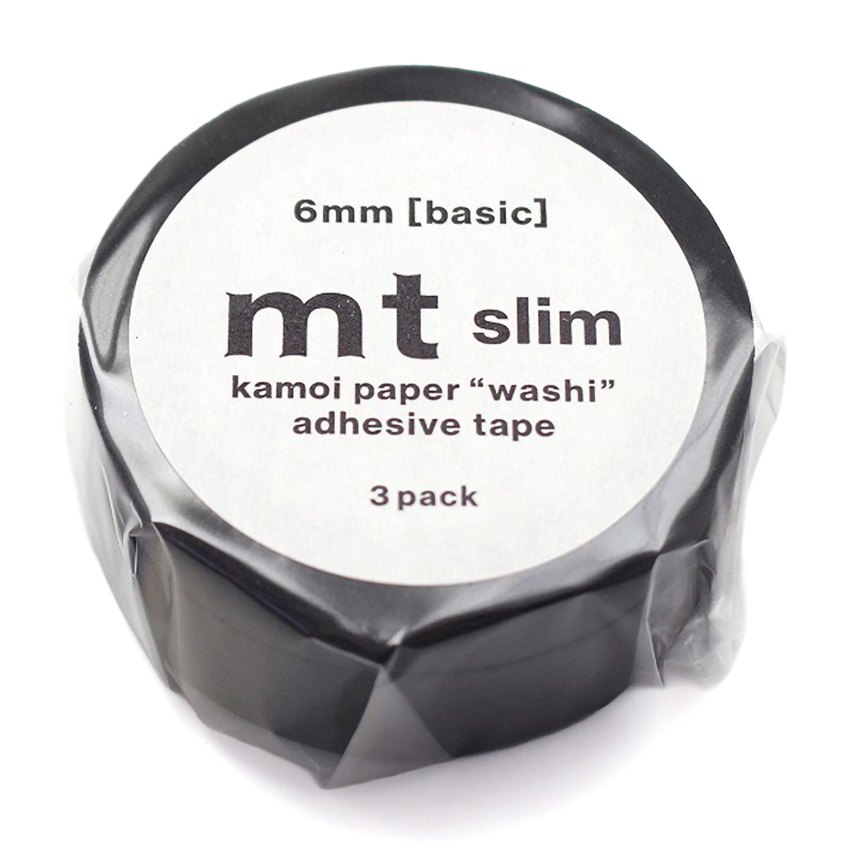 カモ井／マスキングテープ　ｍｔ　ｓｌｉｍ　Ｊ　マットブラック　　ＭＴＳＬＩＭ２２Ｒ