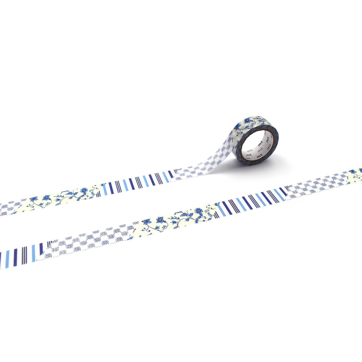 カモ井／マスキングテープ　ｍｔ　ｅｘ　Ｆｌｏｗｅｒ　ｄａｒｋ　ｂｌｕｅ　Ｒ　ＭＴＥＸ１Ｐ５５Ｒ