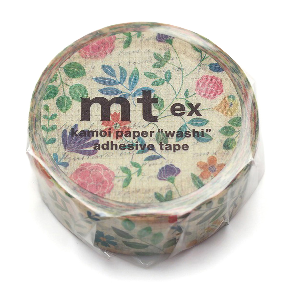 カモ井／マスキングテープ　ｍｔ　ｅｘ　水彩花柄　ＭＴＥＸ１Ｐ１０９Ｒ