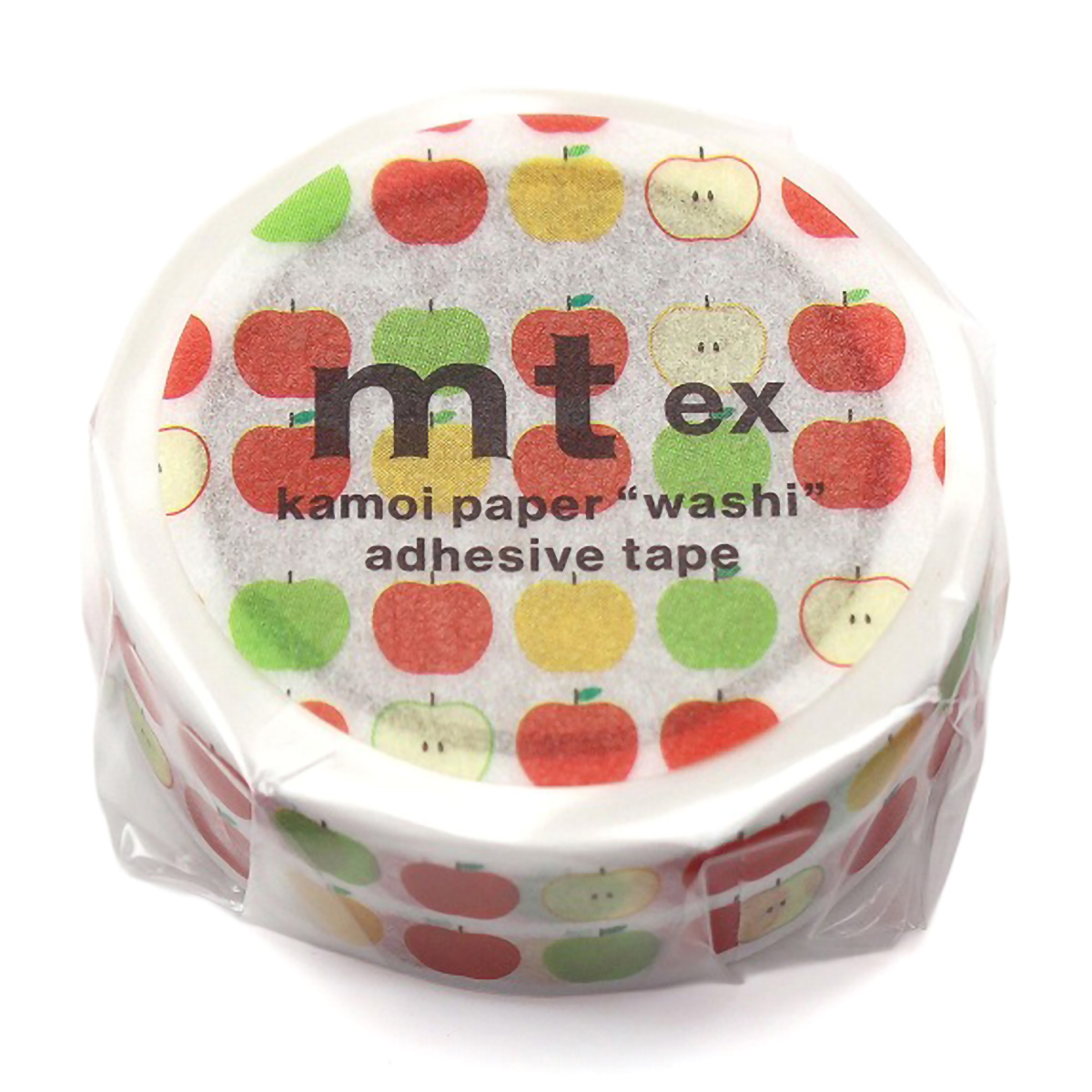 カモ井／マスキングテープ　ｍｔ　ｅｘ　アップル・パターン　ＭＴＥＸ１Ｐ１５４Ｒ