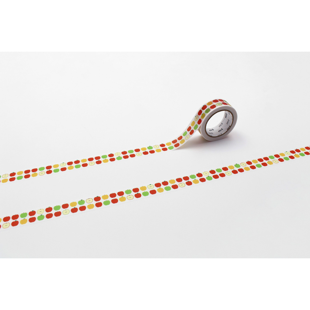 カモ井／マスキングテープ　ｍｔ　ｅｘ　アップル・パターン　ＭＴＥＸ１Ｐ１５４Ｒ