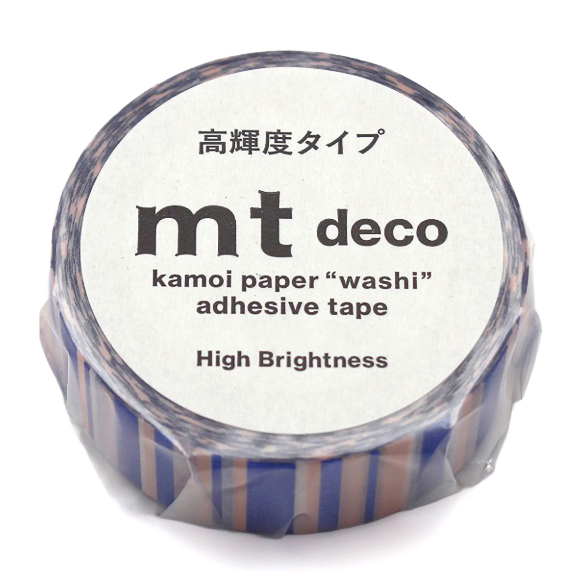 カモ井／マスキングテープ　ｍｔ　１Ｐ　高輝度　重なるストライプ　ＭＴ０１Ｄ５４３