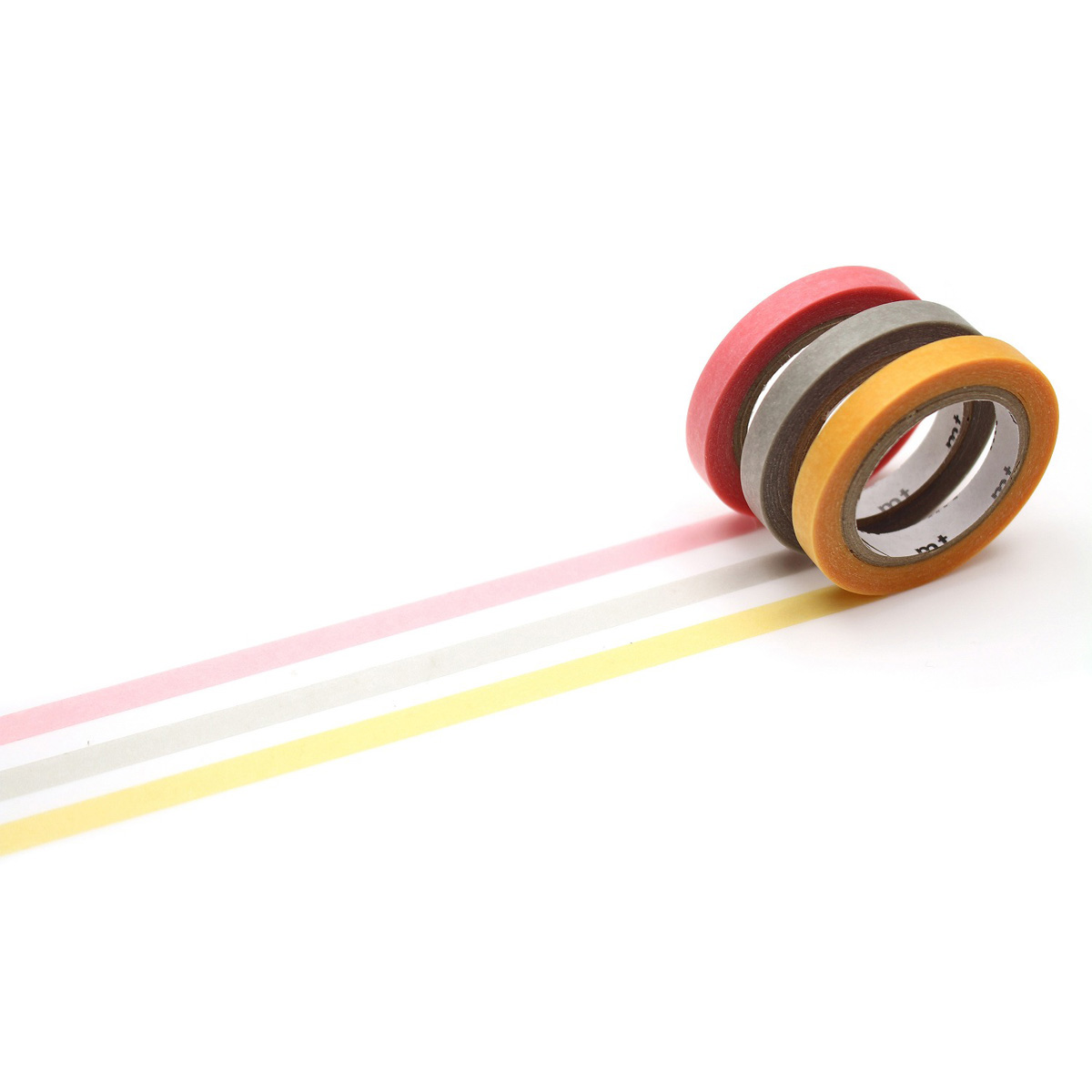 カモ井／マスキングテープ　ｍｔトレハリ　詰替用テープセットＡ（サニーイエロー、オフホワイト、ライトピンク）　ＭＴＴＣＰ０２