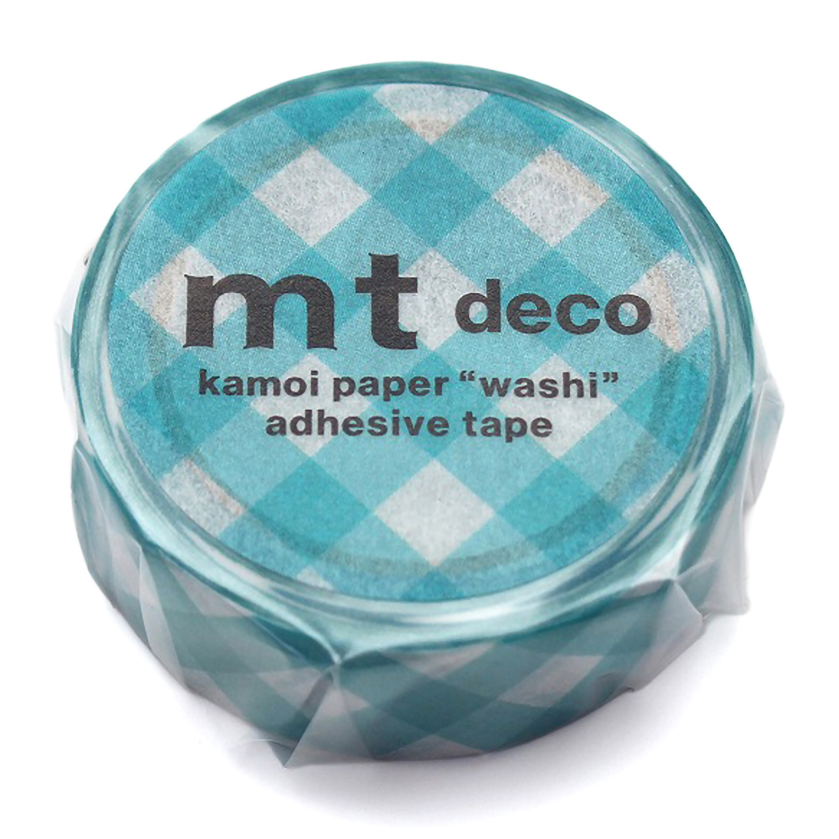 カモ井／マスキングテープ　ｍｔ　１Ｐ　太幅ギンガムチェック・グリーン　ＭＴ０１Ｄ５４９