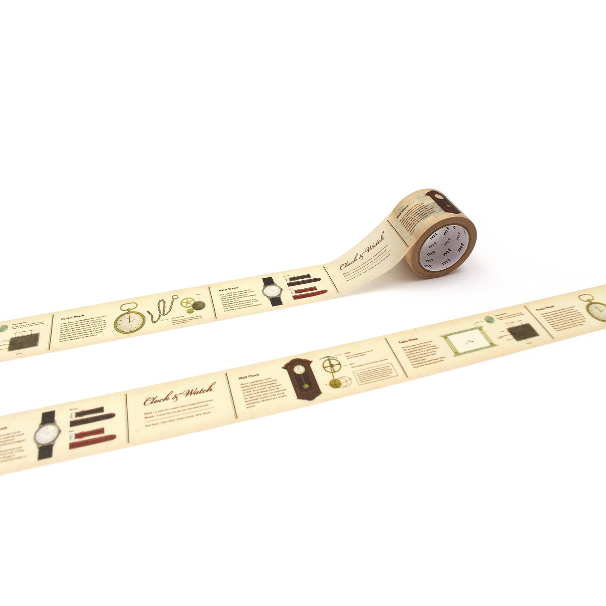 カモ井／マスキングテープ　ｍｔ　ｅｘ　図鑑・時計　ＭＴＥＸ１Ｐ２２５