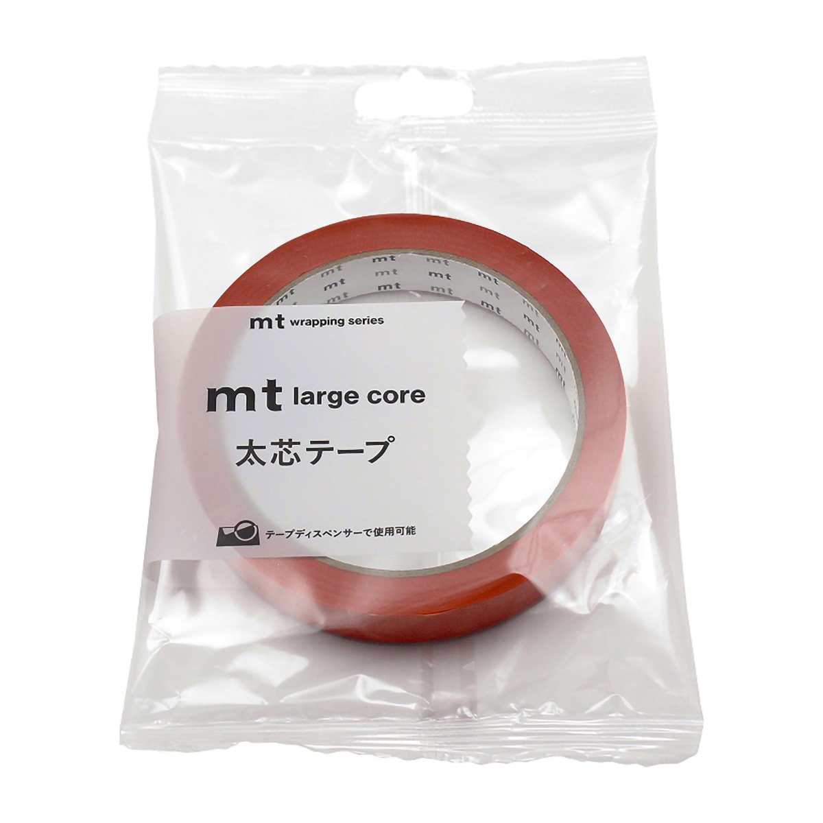 カモ井／マスキングテープ　ｍｔ　ｌａｒｇｅ　ｃｏｒｅ　和紙　朱赤　ＭＴ０１Ｌ０４９