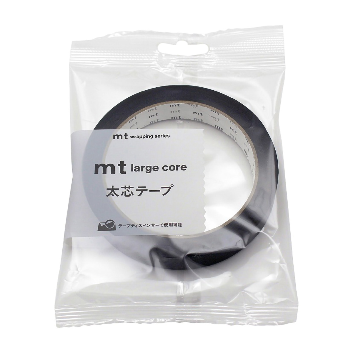 カモ井／マスキングテープ　ｍｔ　ｌａｒｇｅ　ｃｏｒｅ　和紙　マットブラック　ＭＴ０１Ｌ０５５