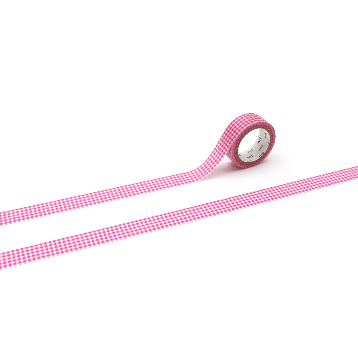 カモ井／マスキングテープ　ｍｔ　１Ｐ　細かいギンガムチェック・ピンク　ＭＴ０１Ｄ５６４