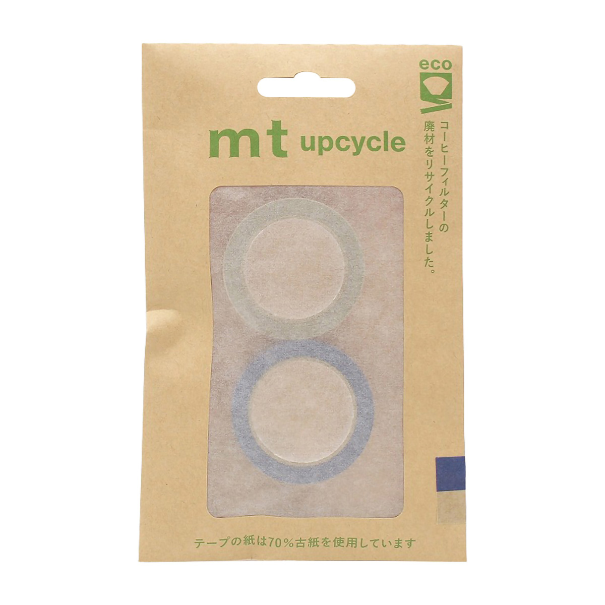 カモ井／マスキングテープ　ｍｔ　ｕｐｃｙｃｌｅ　ｔａｐｅ　ブルー×パステルグレー　ＭＴ０２ＵＰ０６