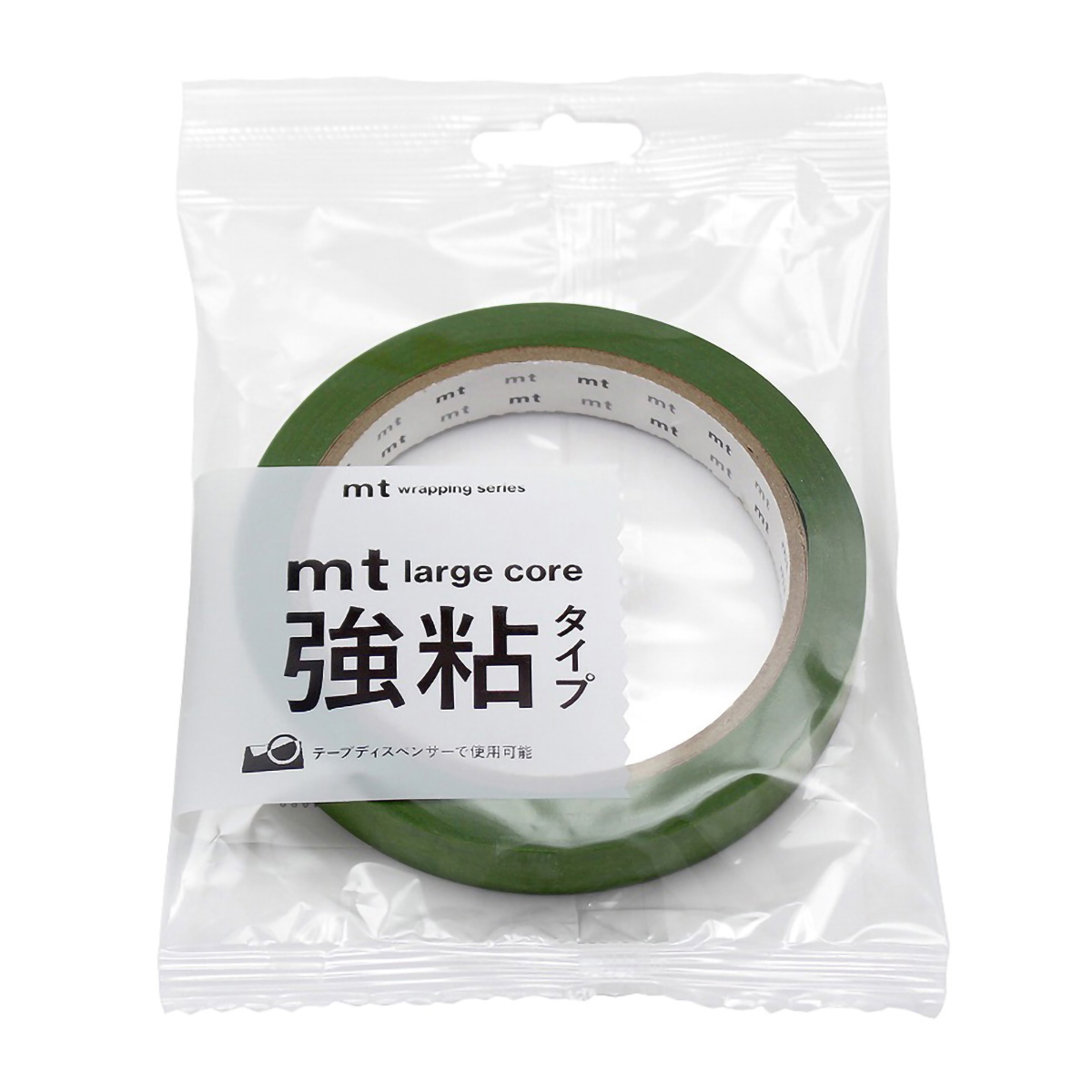 カモ井／マスキングテープ　ｍｔ　ｌａｒｇｅ　ｃｏｒｅ　和紙　オリーブグリーン　強粘着　ＭＴ０１Ｌ０６２