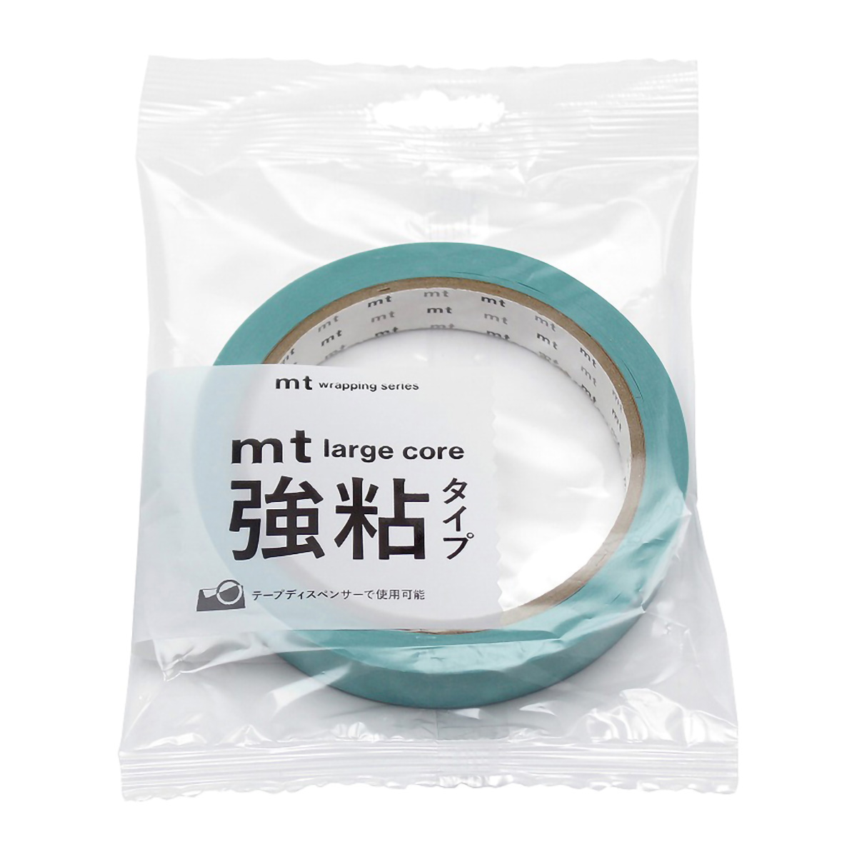 カモ井／マスキングテープ　ｍｔ　ｌａｒｇｅ　ｃｏｒｅ　和紙　スモーキーミント　強粘着　ＭＴ０１Ｌ０６４