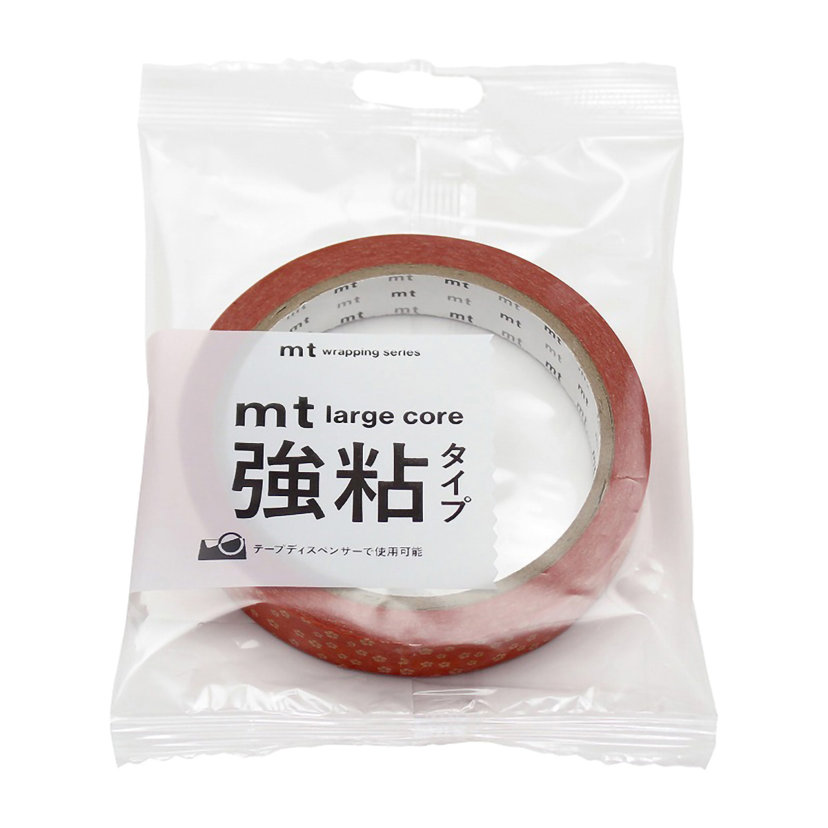 カモ井／マスキングテープ　ｍｔ　ｌａｒｇｅ　ｃｏｒｅ　ねじり梅・赤橙　強粘着　　ＭＴ０１Ｌ０７４