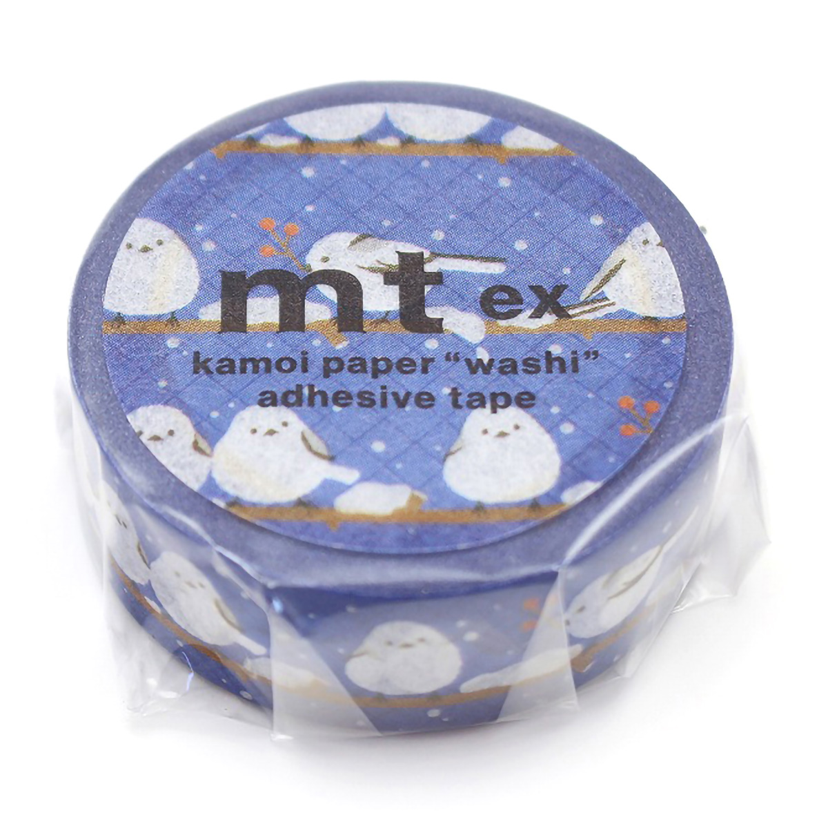 カモ井／マスキングテープ　ｍｔ　ｅｘ　シマエナガ・冬　ＭＴＥＸ１Ｐ２５１