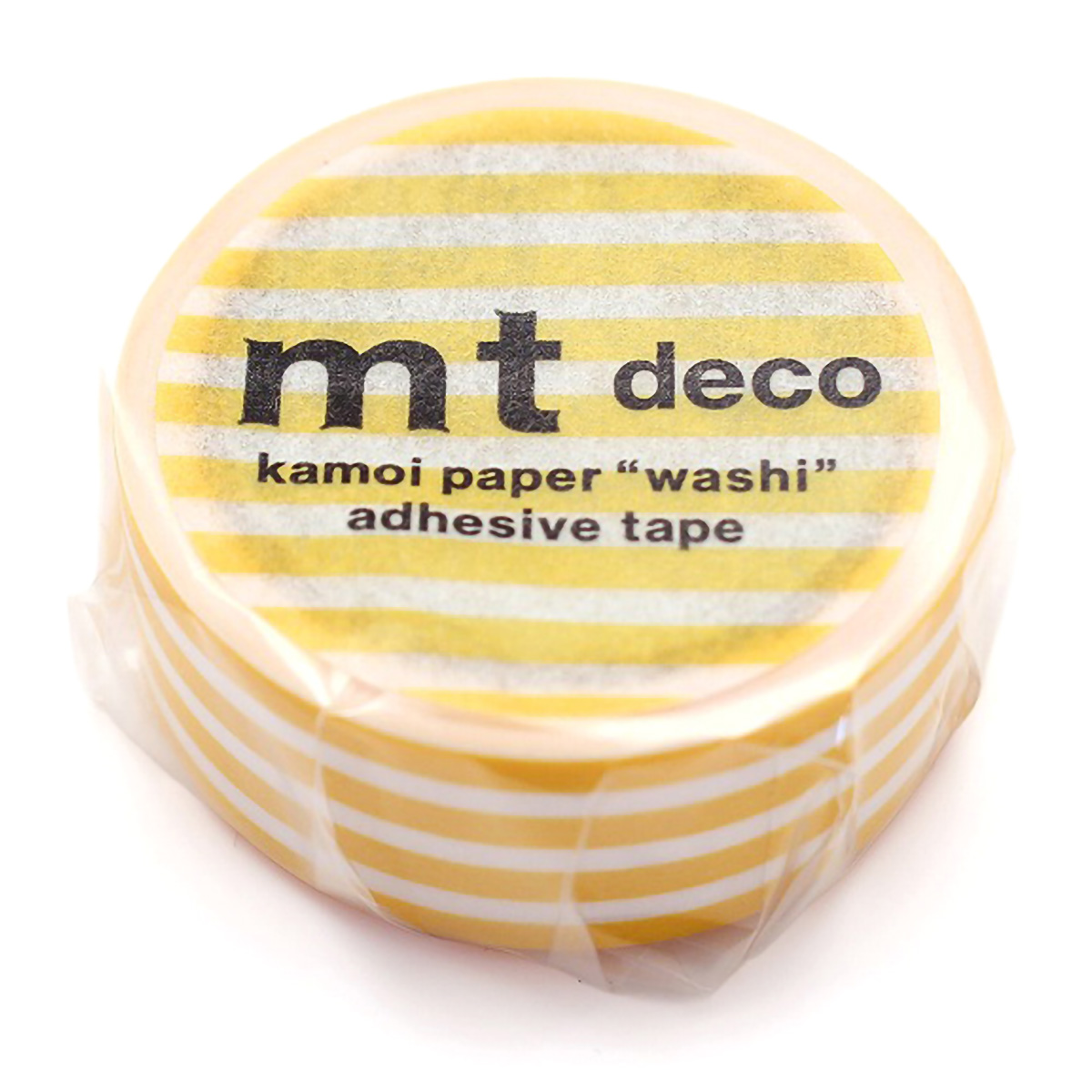 カモ井／マスキングテープ　ｍｔ　１Ｐ　ボーダー・たんぽぽ　ＭＴ０１Ｄ５８１