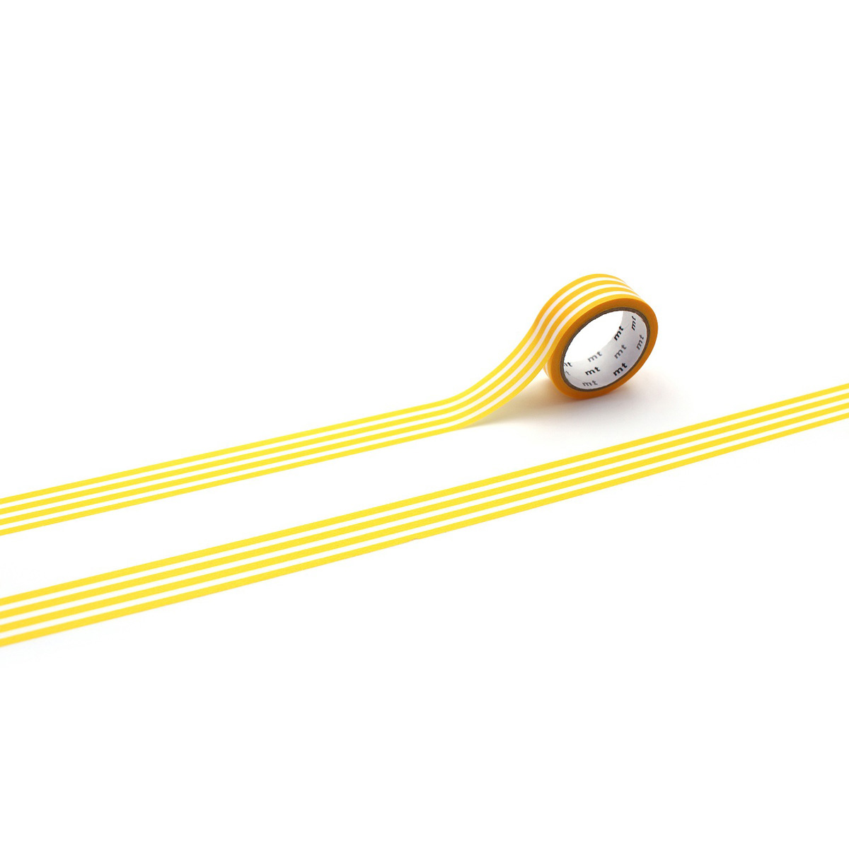 カモ井／マスキングテープ　ｍｔ　１Ｐ　ボーダー・たんぽぽ　ＭＴ０１Ｄ５８１