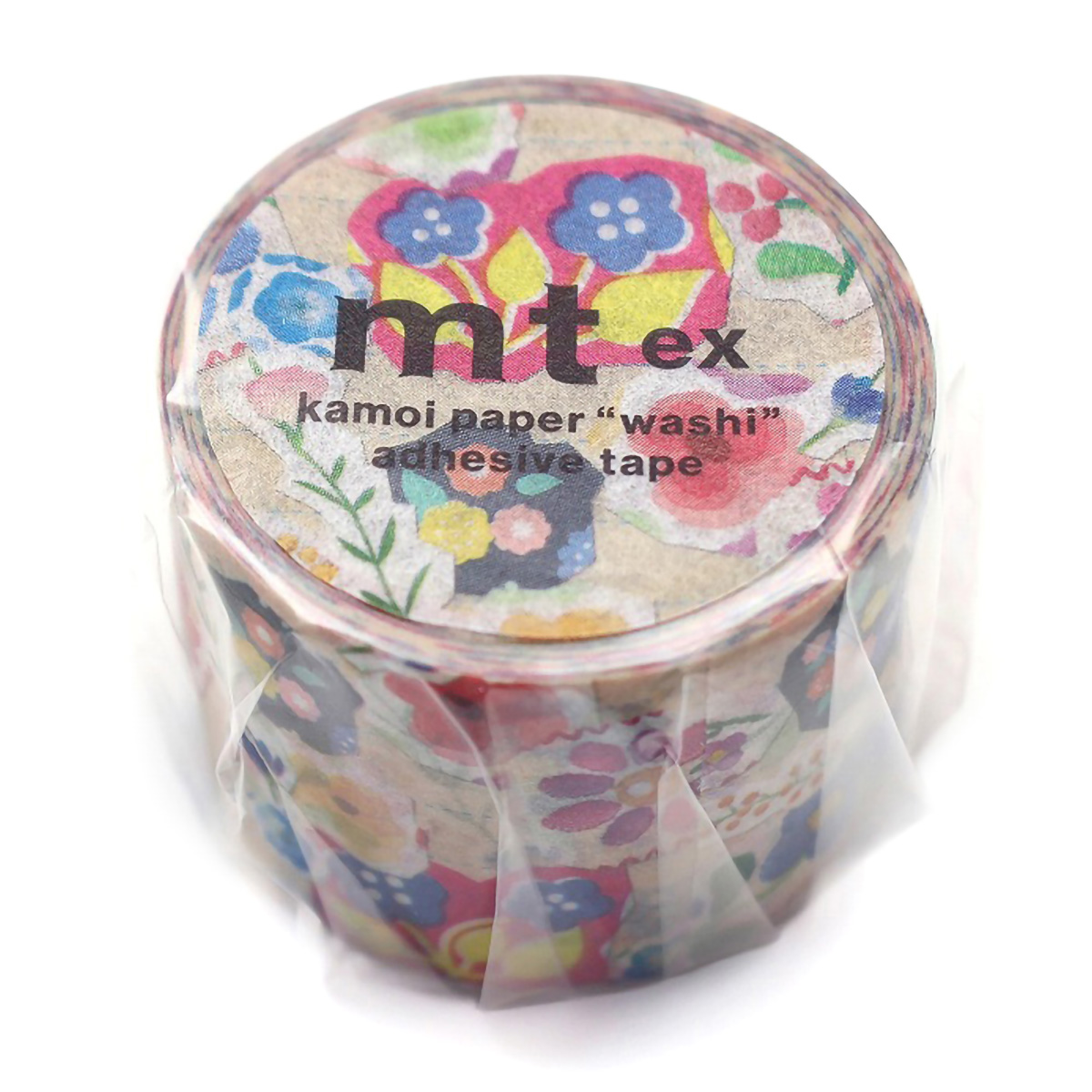 カモ井／マスキングテープ　ｍｔ　ｅｘ　花・ステッカーコラージュ　ＭＴＥＸ１Ｐ２５３