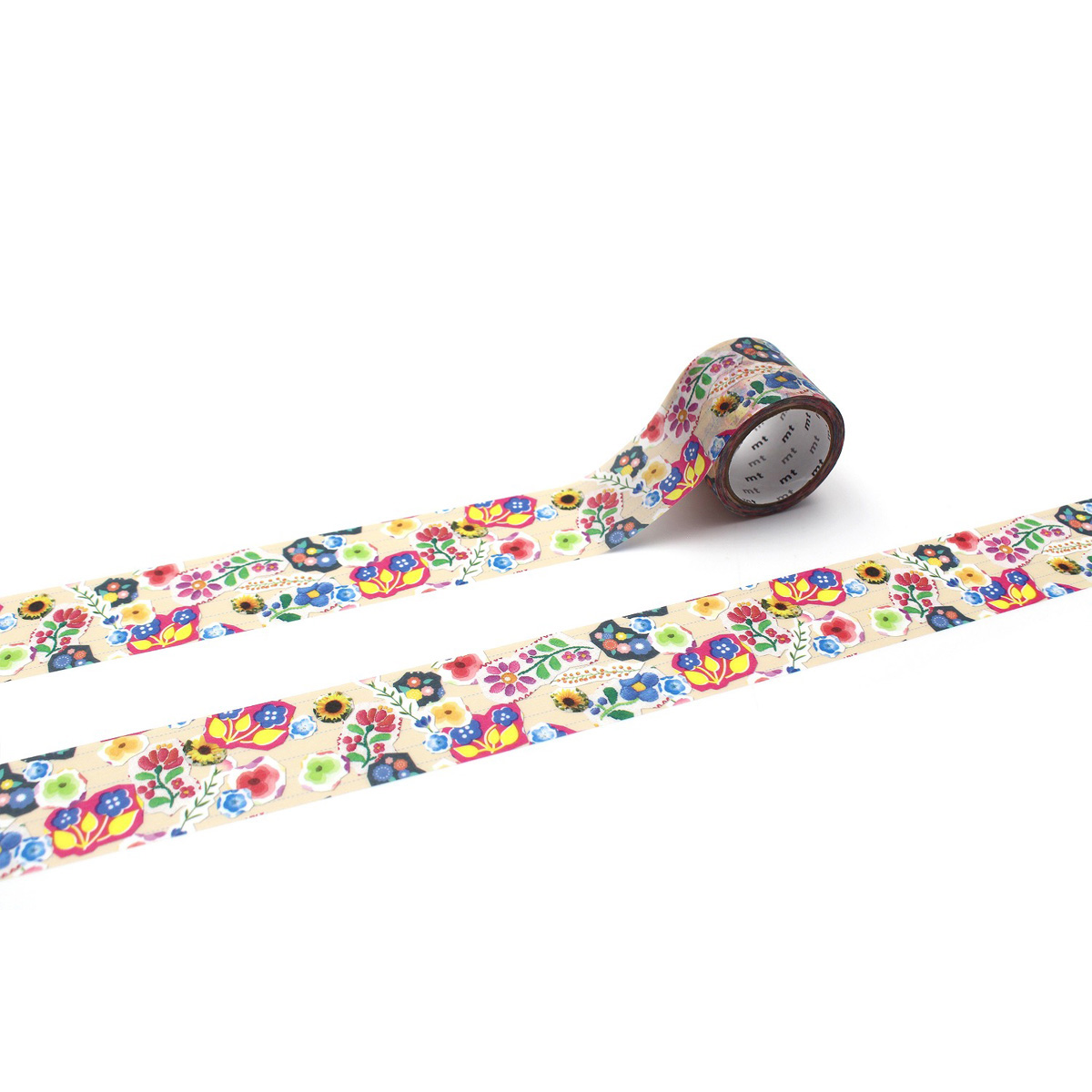 カモ井／マスキングテープ　ｍｔ　ｅｘ　花・ステッカーコラージュ　ＭＴＥＸ１Ｐ２５３