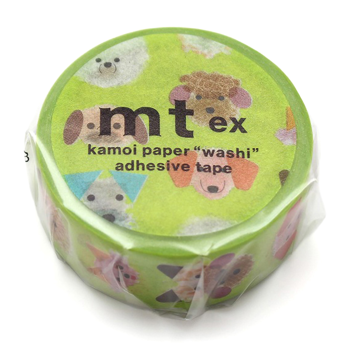 カモ井／マスキングテープ　ｍｔ　ｅｘ　わんこのおかお　ＭＴＥＸ１Ｐ２５５