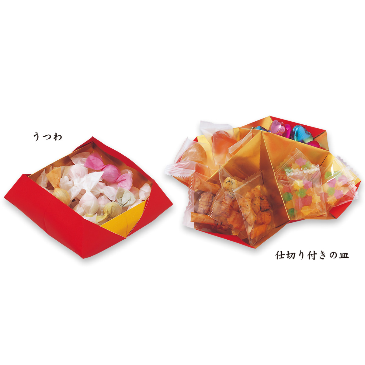 トーヨー　豪華金箔調折紙２４．０赤／金　　６枚　折り方付