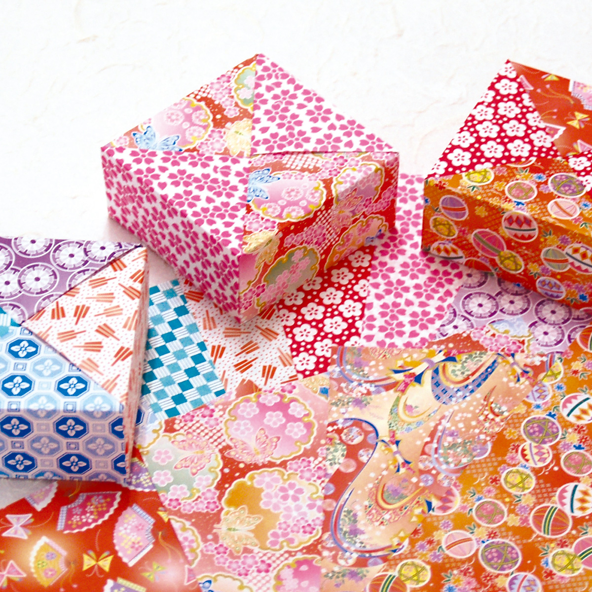 トーヨー　徳用和紙千代紙１５．０　　１００枚（１０柄・各１０枚）