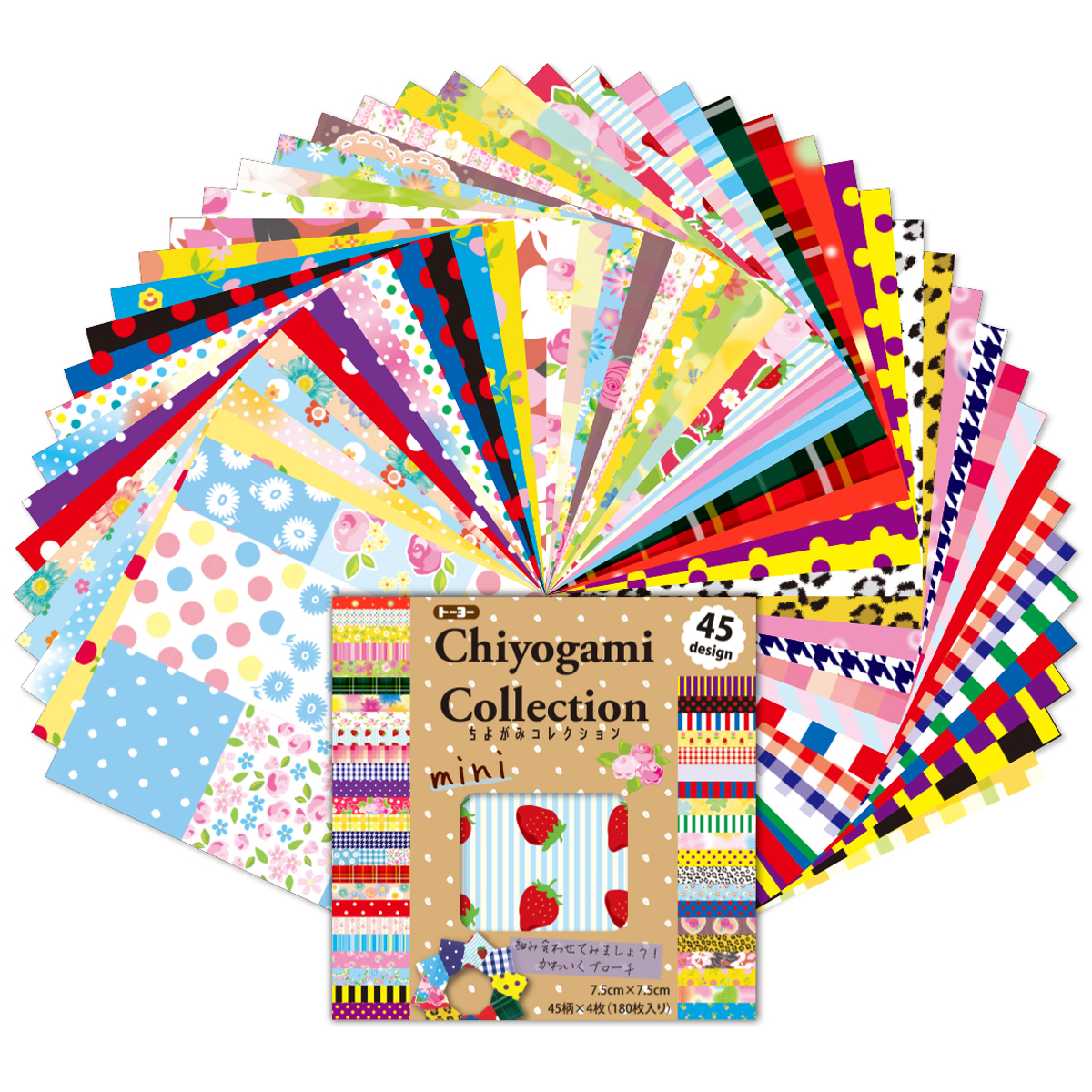 トーヨー　ちよがみコレクション７．５　　１８０枚（４５柄Ｘ４枚）