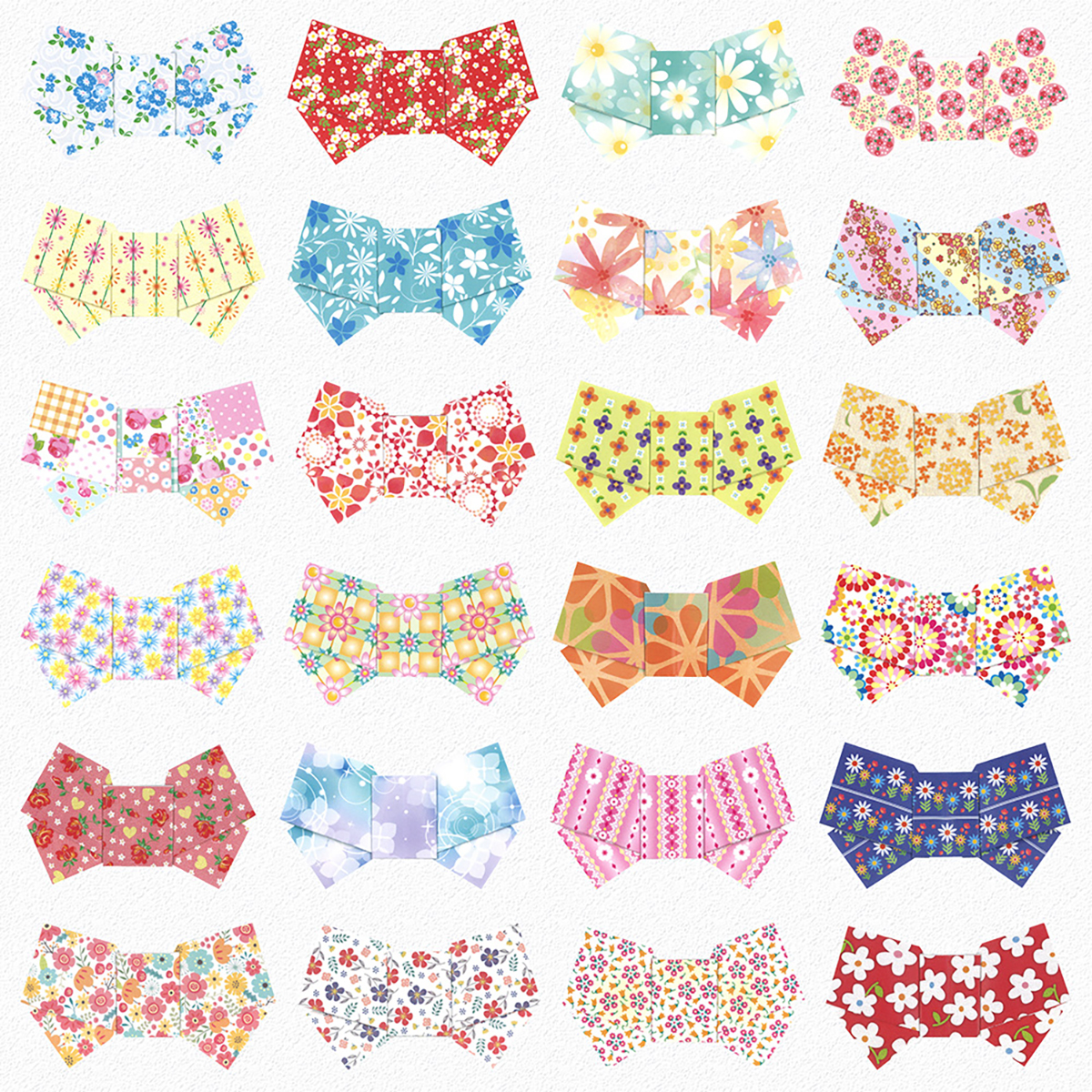 トーヨー　全部違う柄の千代紙　花柄　　