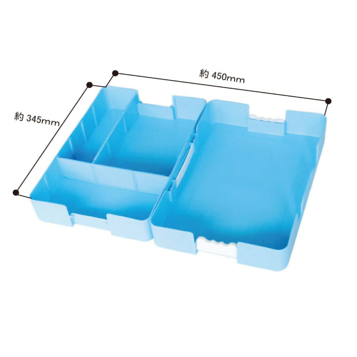 デビカ　つながるパッチン！おどうぐばこ　手さげ付き　ブルー　０４１４４０