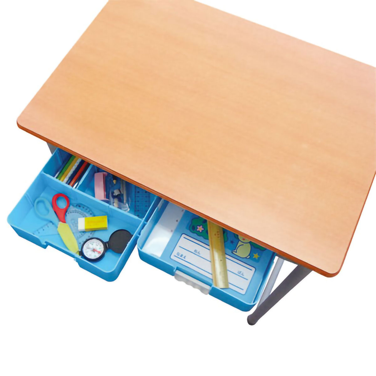 デビカ　つながるパッチン！おどうぐばこ　手さげ付き　ブルー　０４１４４０