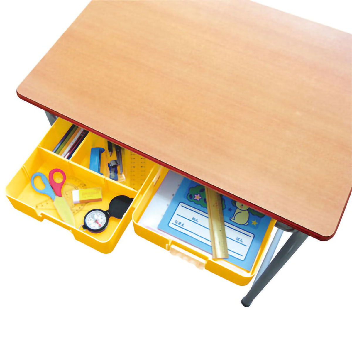 デビカ　つながるパッチン！おどうぐばこ　手さげ付き　イエロー　０４１４４２