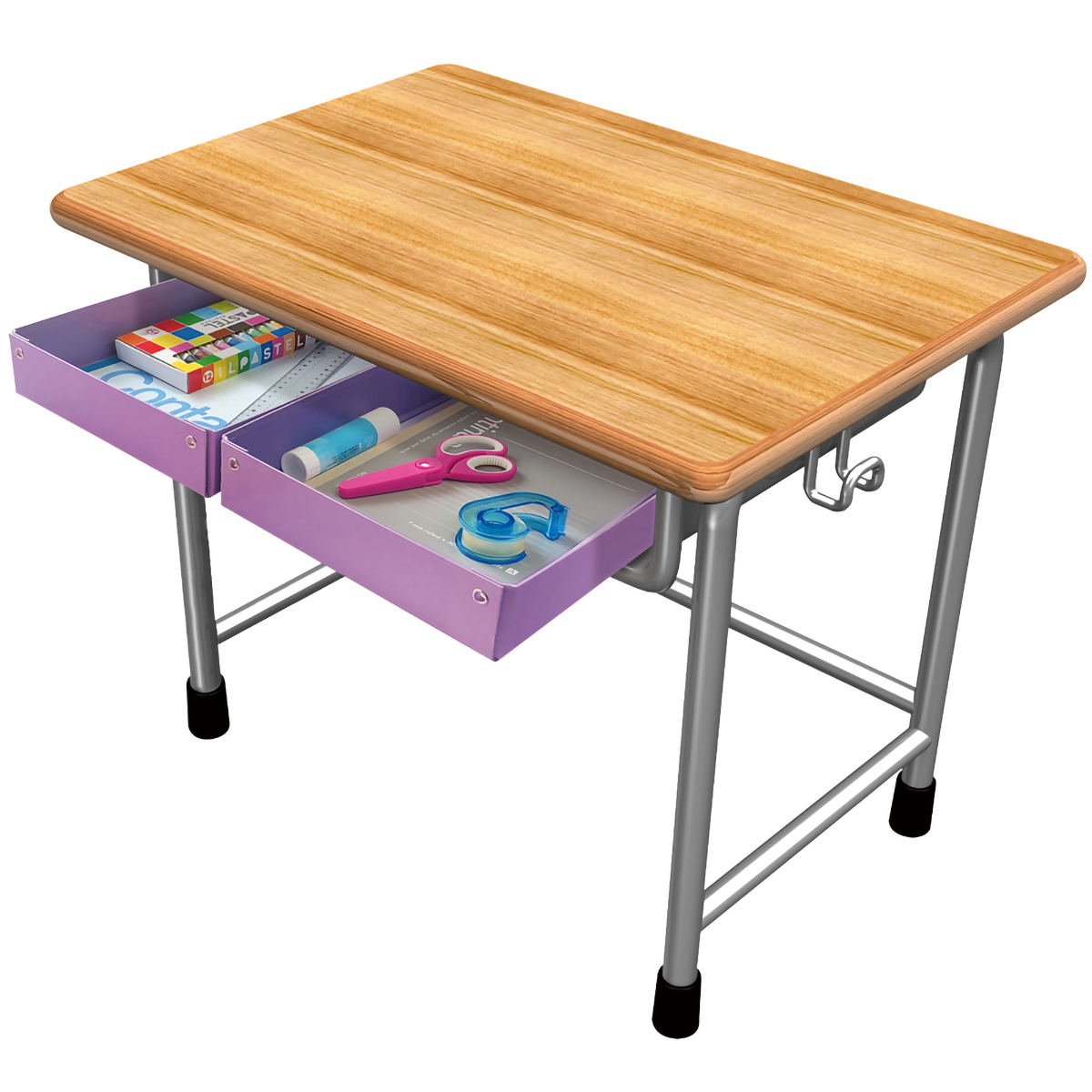 デビカ　紙製おどうぐばこＡ４　パープル　０４４１７２