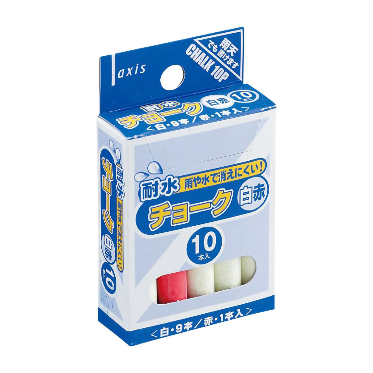 デビカ　耐水チョーク　白赤　１０本入（白９本、赤１本）　０６０５０６