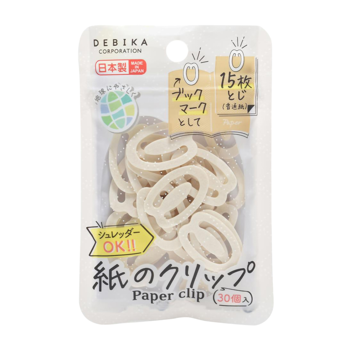 デビカ　紙のクリップ　ホワイト　３０個入　０６３２０５