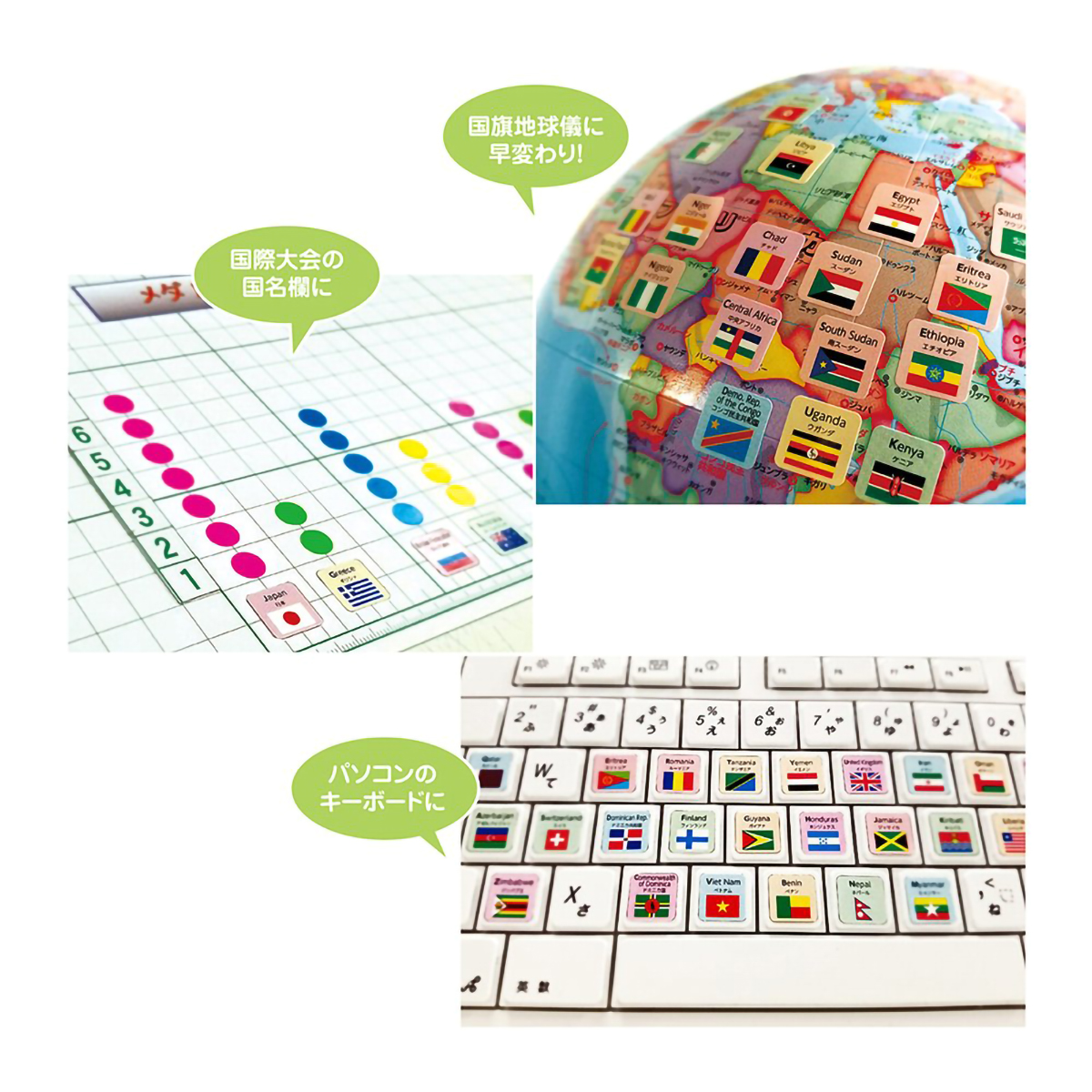 デビカ　世界の国旗シール　ベーシックタイプ　０７３１０６