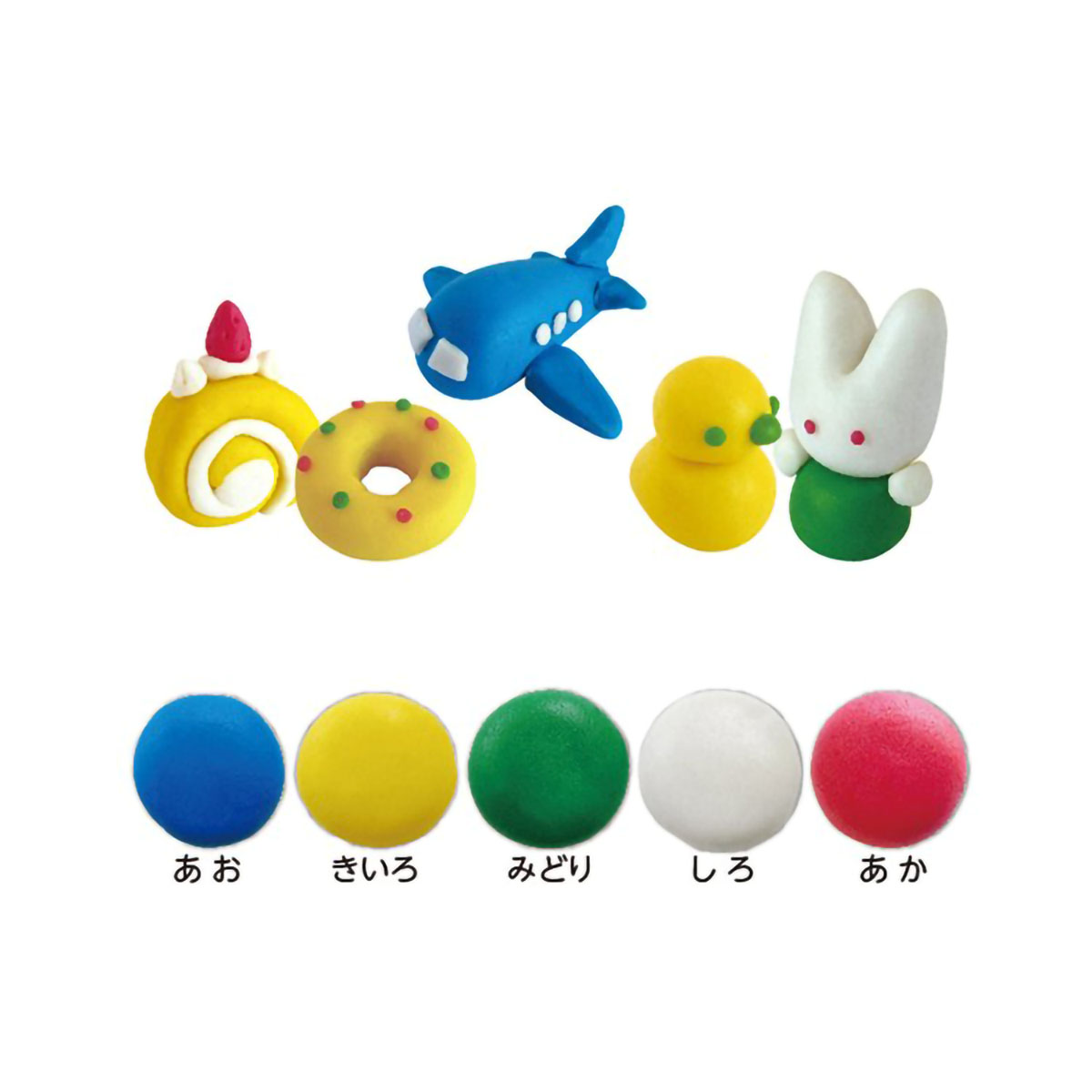 デビカ　日本のお米でつくったねんど　０９３１１１　５色入（青・黄・緑・白・赤）