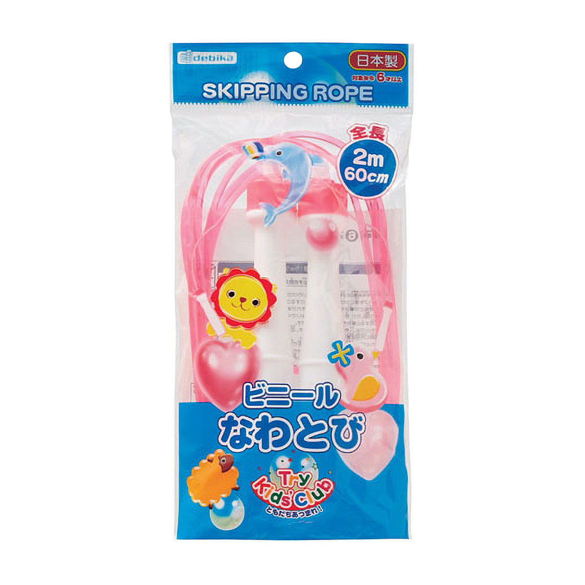 デビカ　ビニールなわとび　ピンク　１００４２８　長さ：２ｍ６０ｃｍ