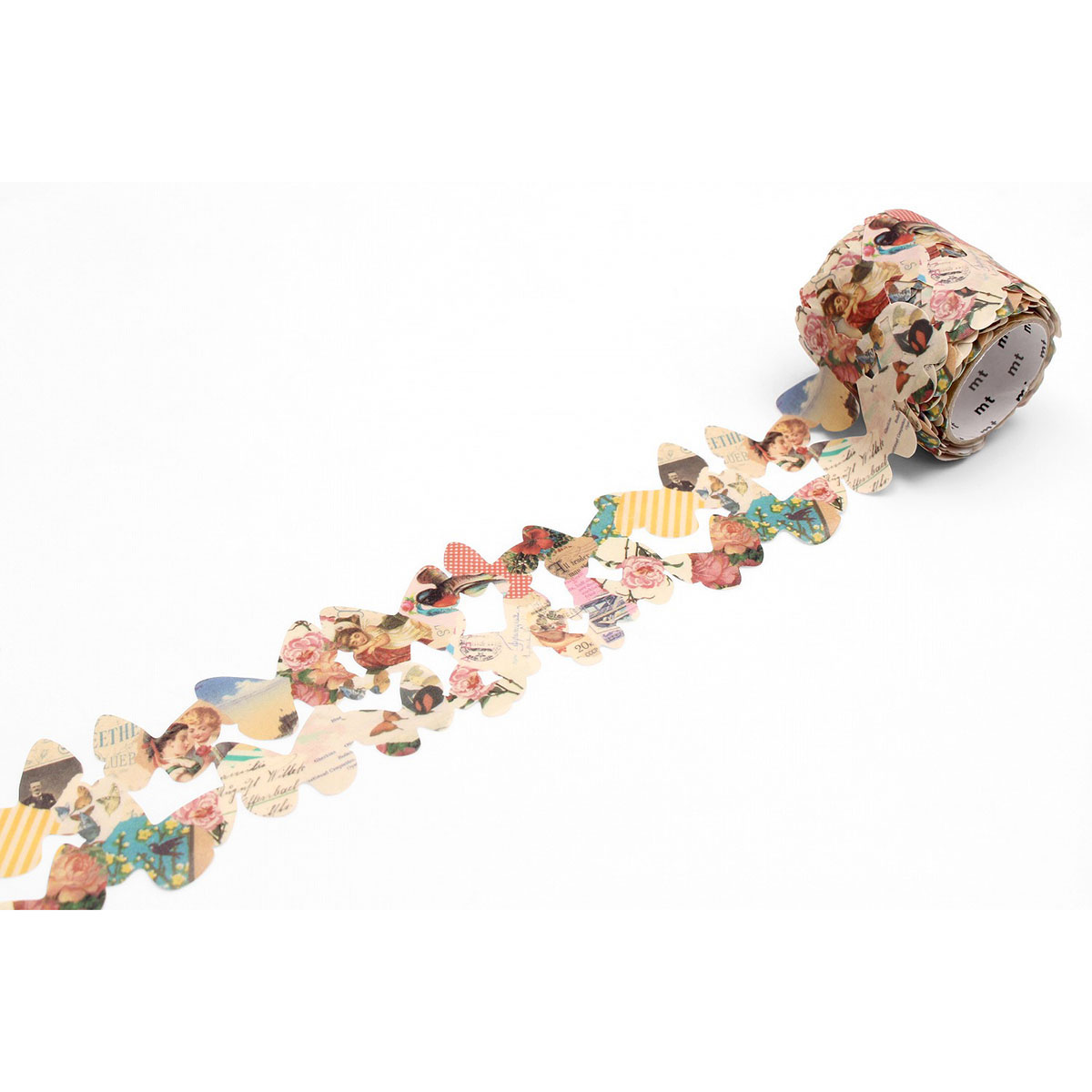 カモ井／マスキングテープ　ｍｔ　ｆａｂ　型抜き　レトロペーパーバタフライ　ＭＴＫＴ１Ｐ０９