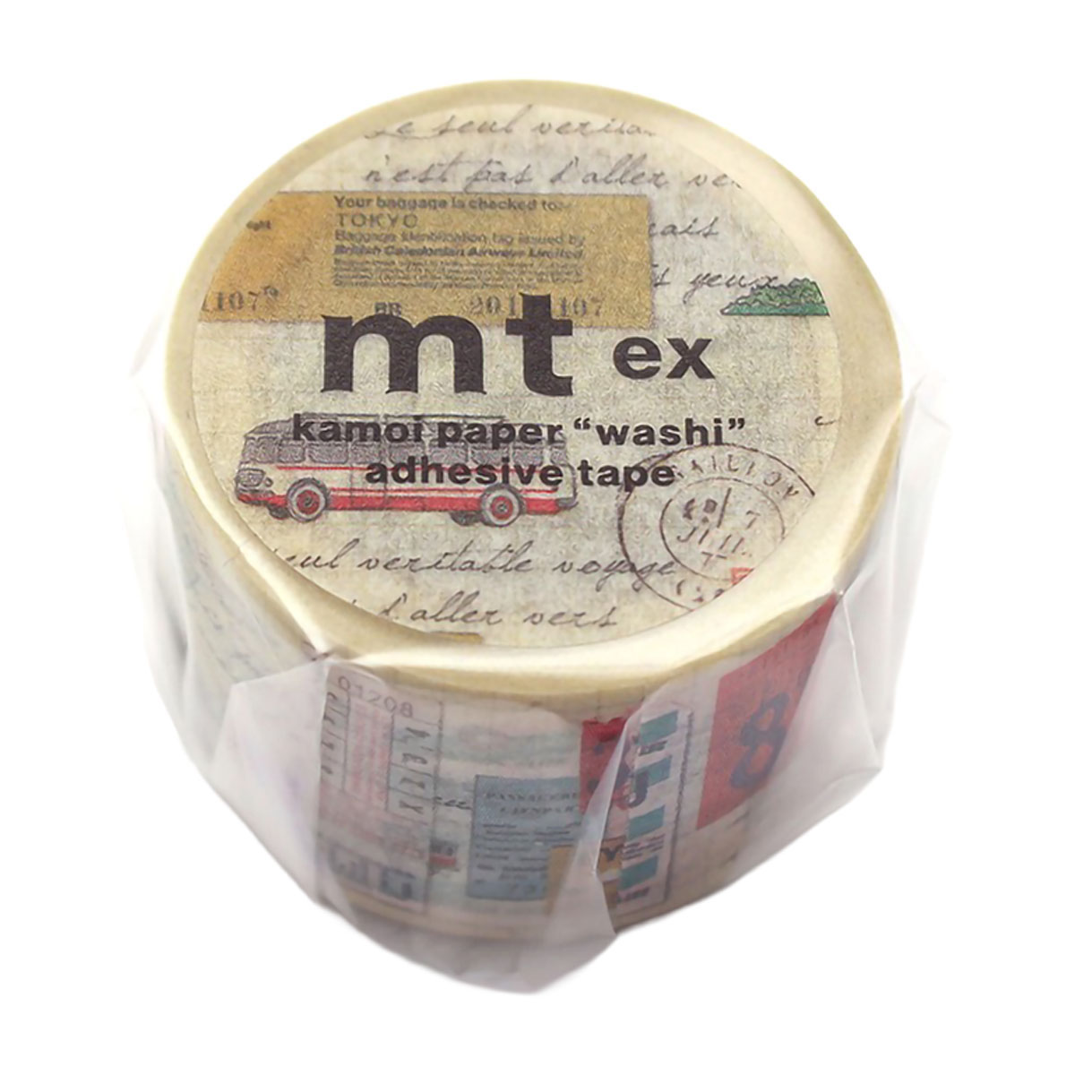 カモ井／マスキングテープ　ｍｔ　ｅｘ　旅の乗り物　ＭＴＥＸ１Ｐ８３Ｒ