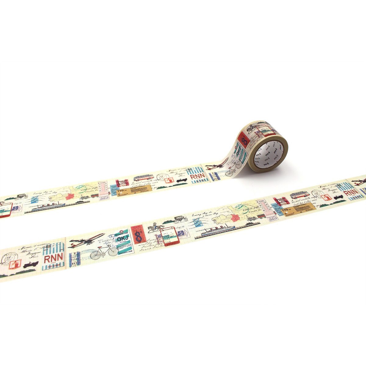 カモ井／マスキングテープ　ｍｔ　ｅｘ　旅の乗り物　ＭＴＥＸ１Ｐ８３Ｒ