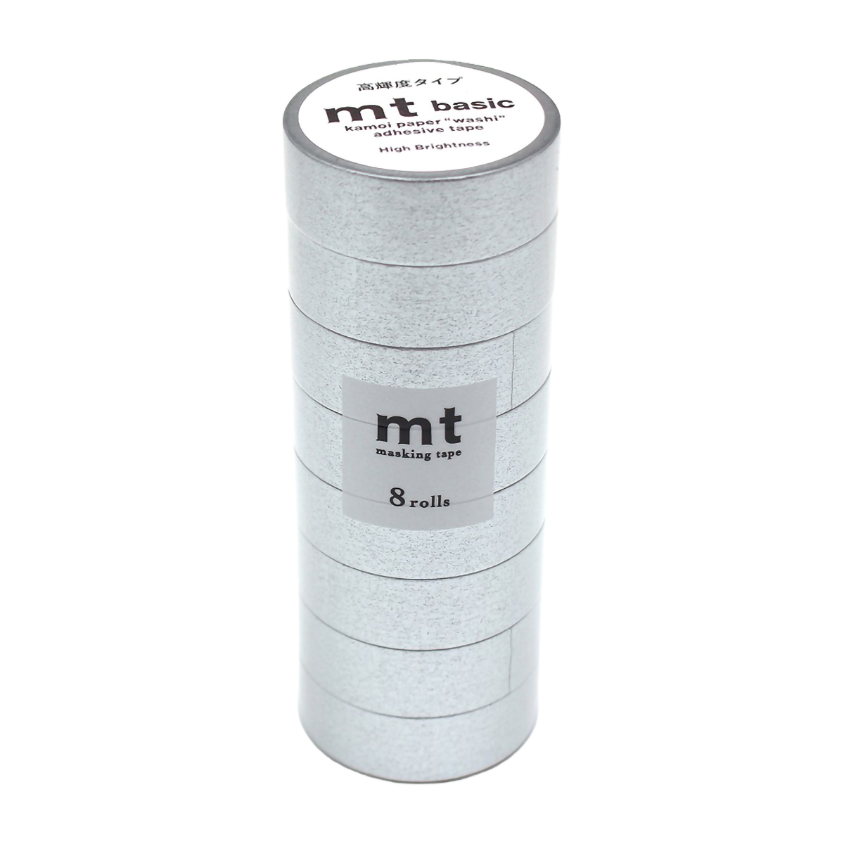 カモ井／マスキングテープ　ｍｔ　８Ｐ　高輝度シルバー　ＭＴ０８Ｐ５３３